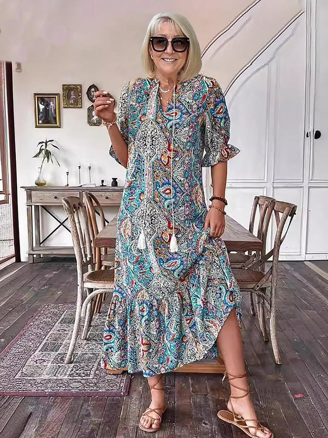 Gene | Vestido Midi Boho Grace