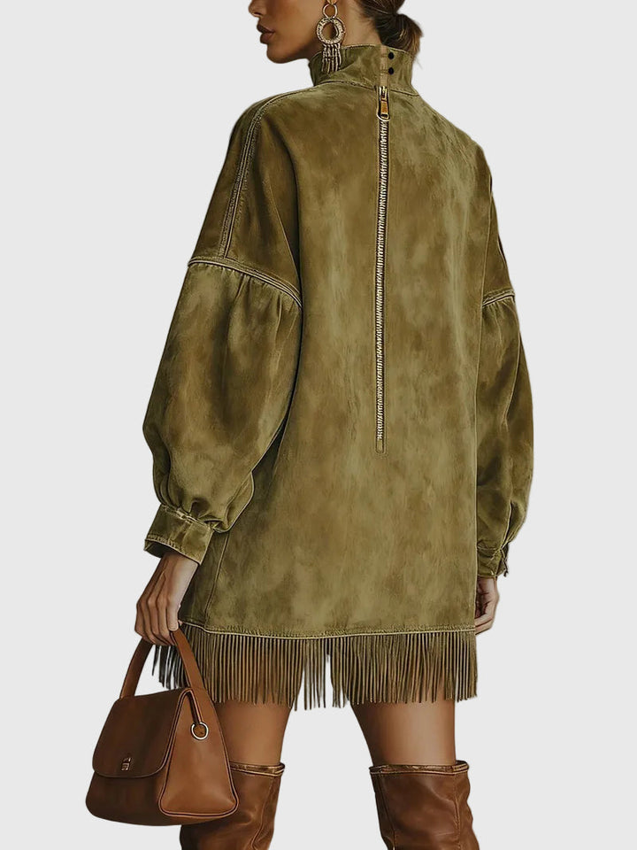 Oliva | Vestido de Cuello Alto