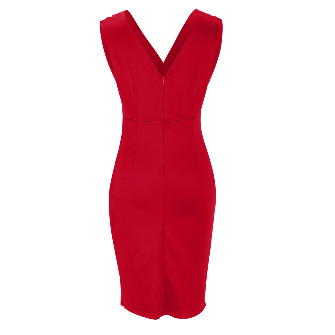 Brenda | Vestido Elegante con Escote en V y Abertura