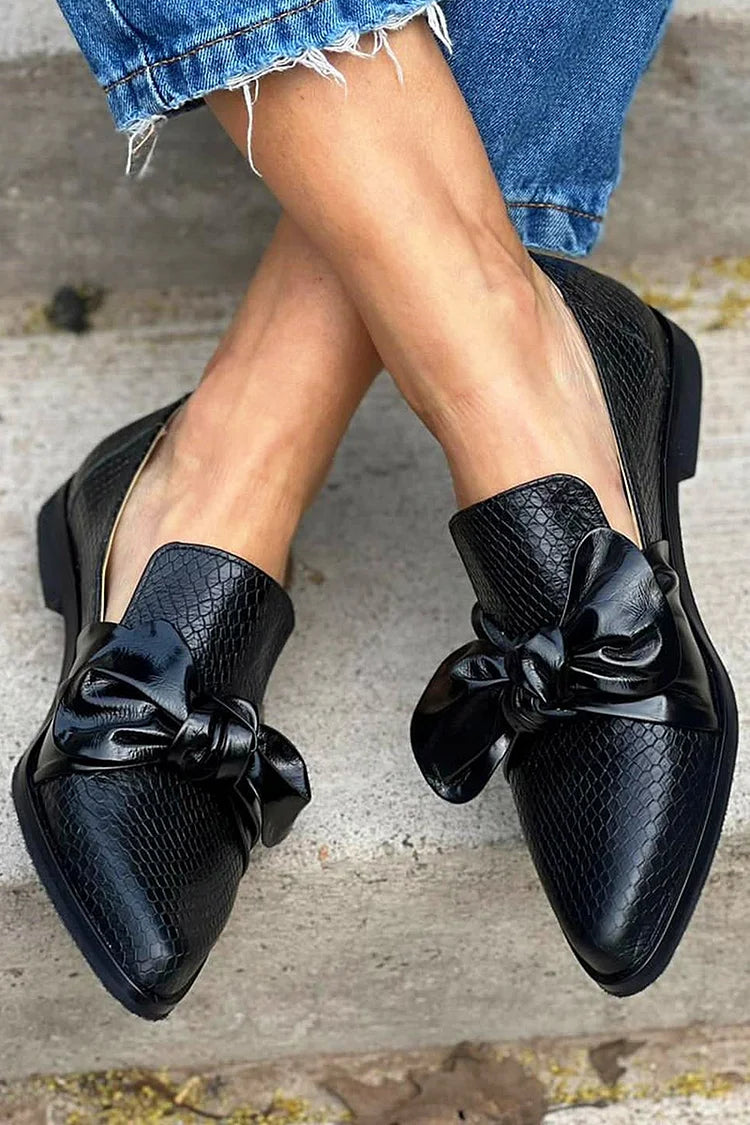 Chelsea - Mocasines Chic con Detalle de Lazo
