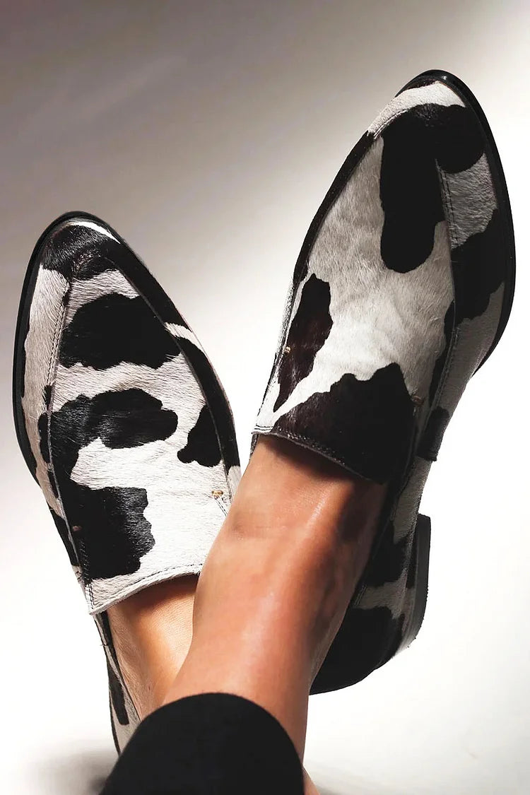 Becca - Zapatos con Diseño de Piel de Vaca
