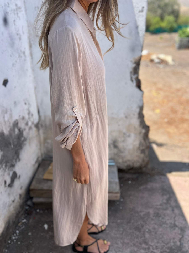 Sofía | Vestido camisero de lino