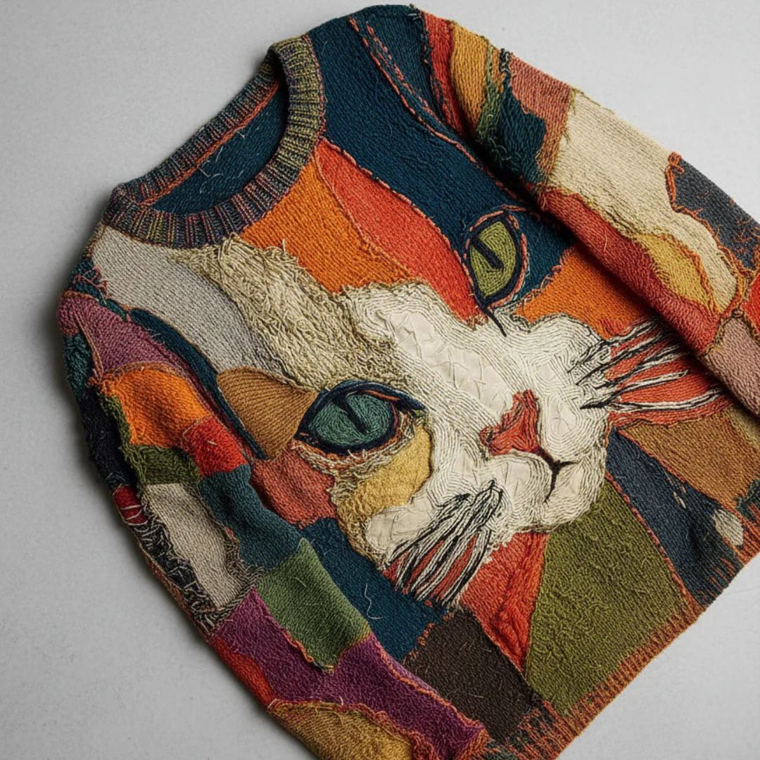 Nuria | Suéter Gato Artístico