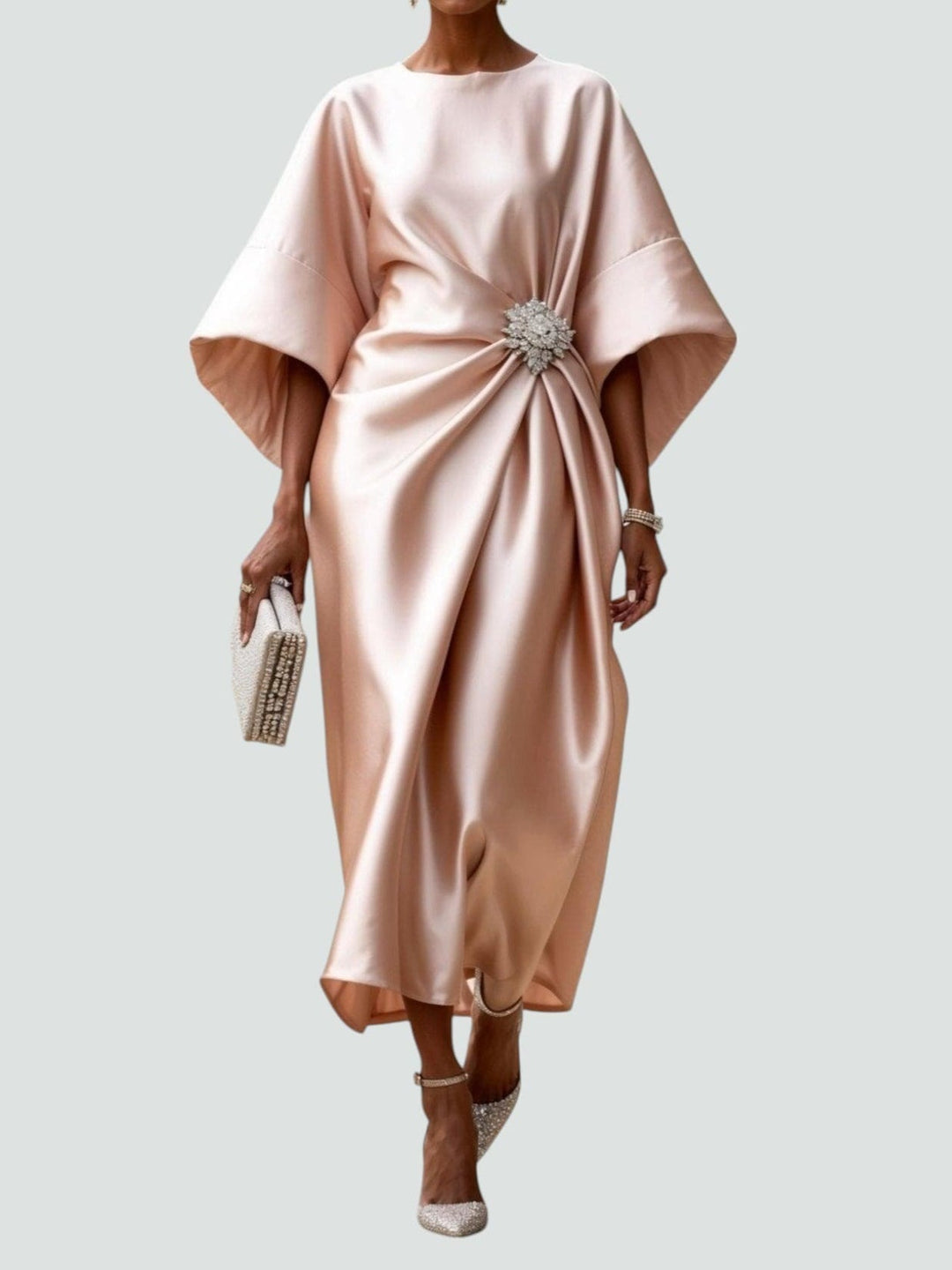 Dolores | Elegante Vestido Midi Fluido para la Noche