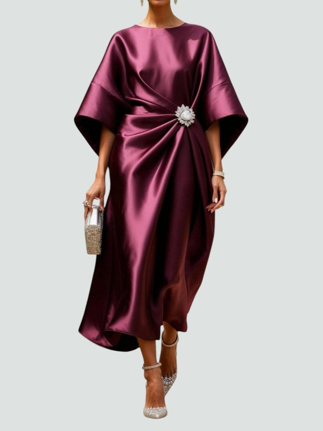Dolores | Elegante Vestido Midi Fluido para la Noche