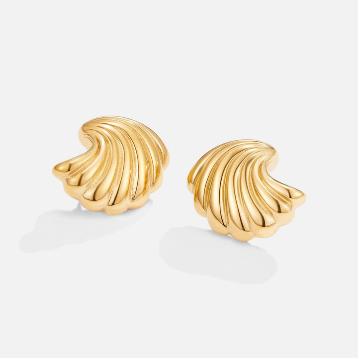 Pendientes de Concha Dorada