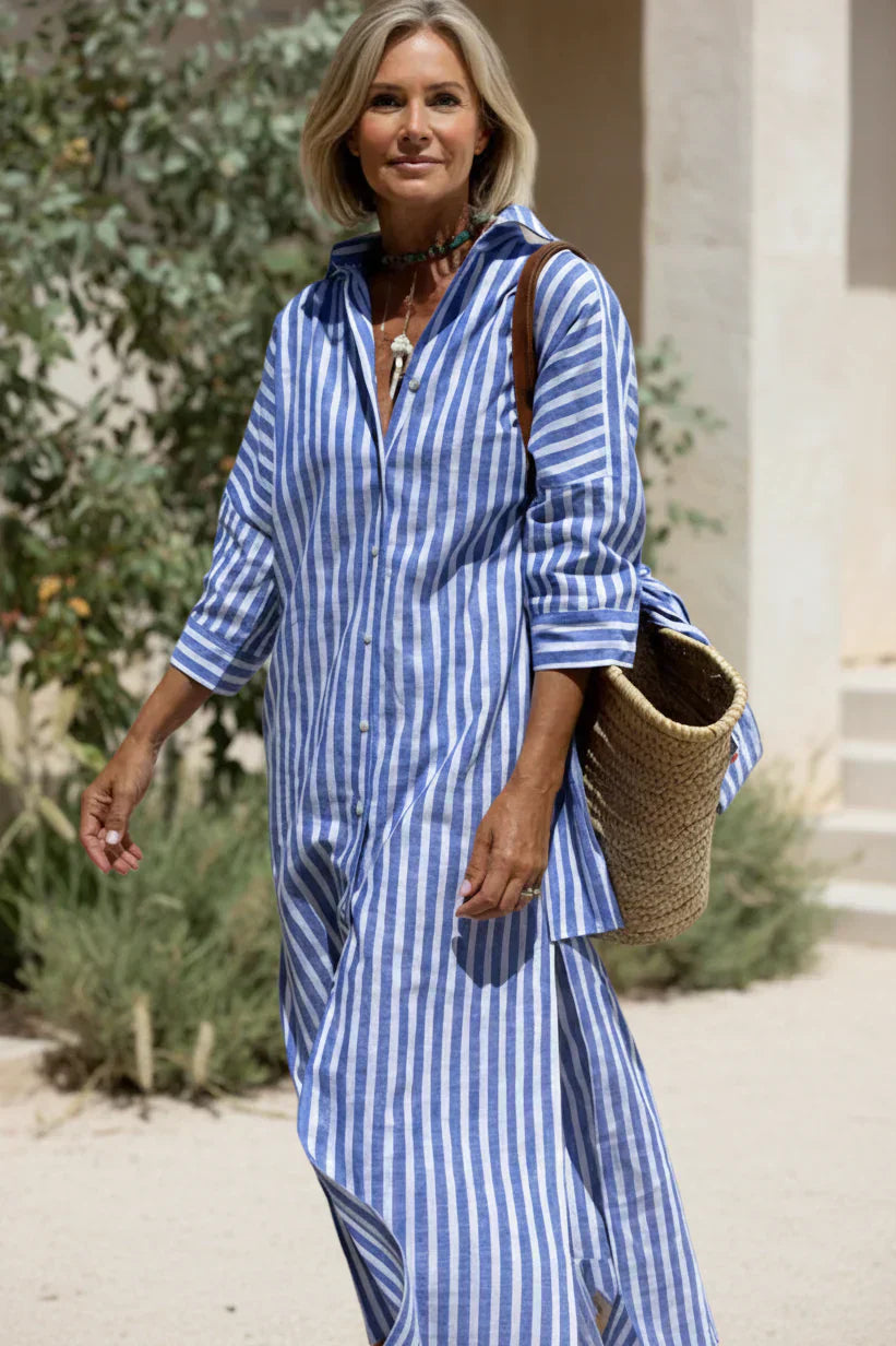 Elle | Camisa Vestido a Rayas