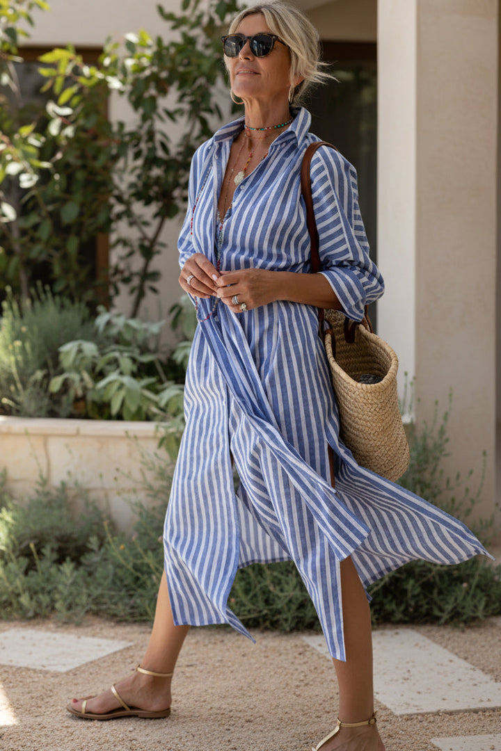 Elle | Camisa Vestido a Rayas