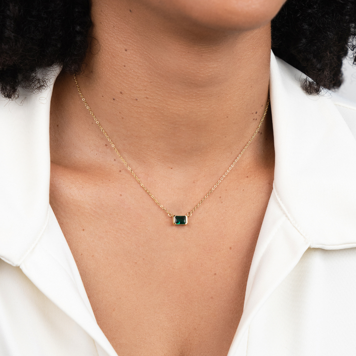 Collar de Esmeralda Verde Moni