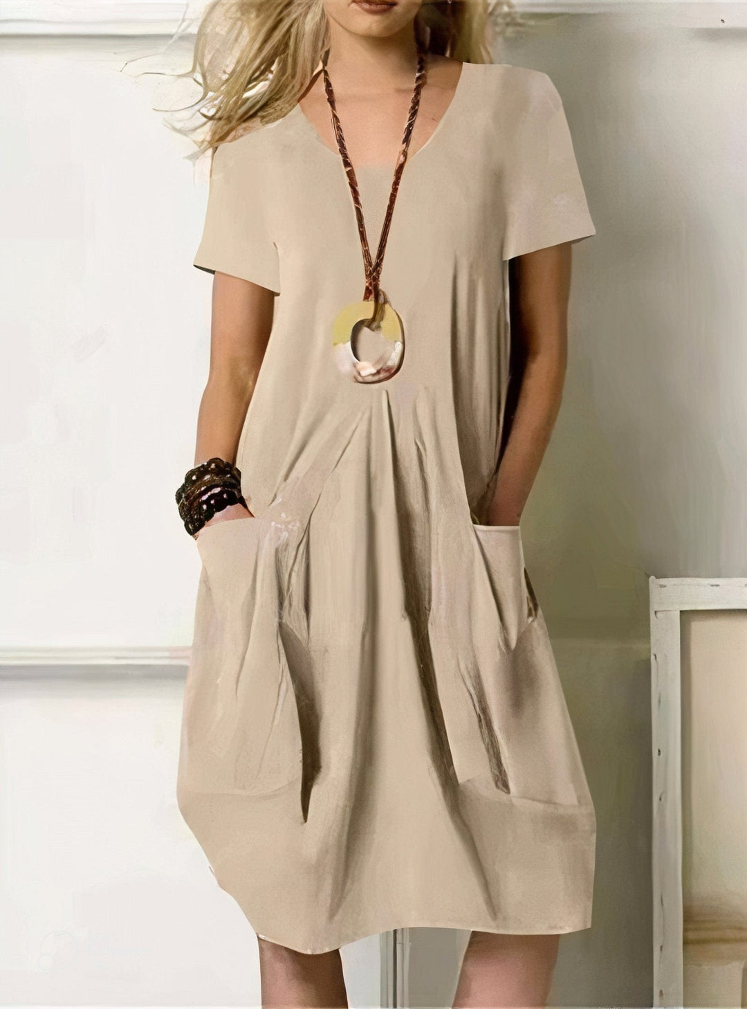 Isabelle | Vestido de Algodón Casual con Bolsillos