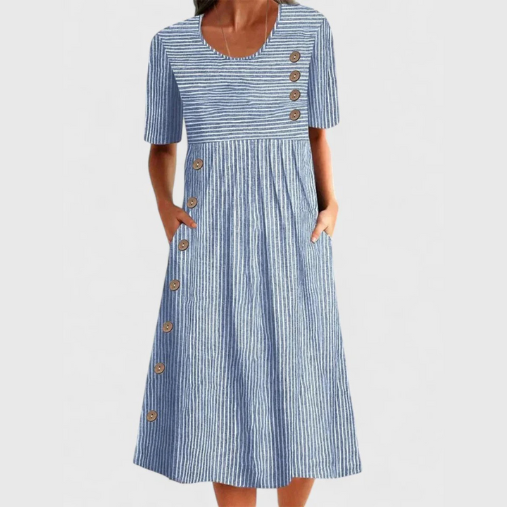Wanda | Vestido Midi a Rayas