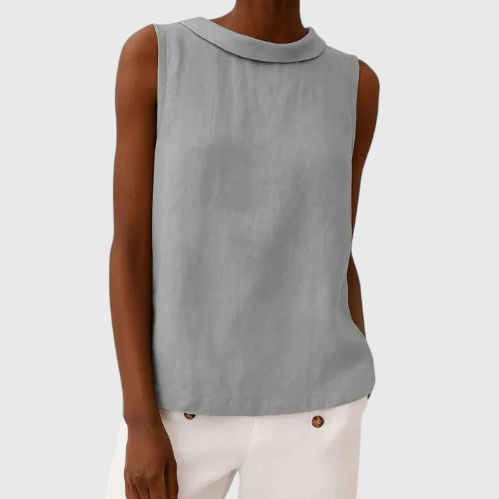 Anastine | Top Elegante con Cuello de Rodillo