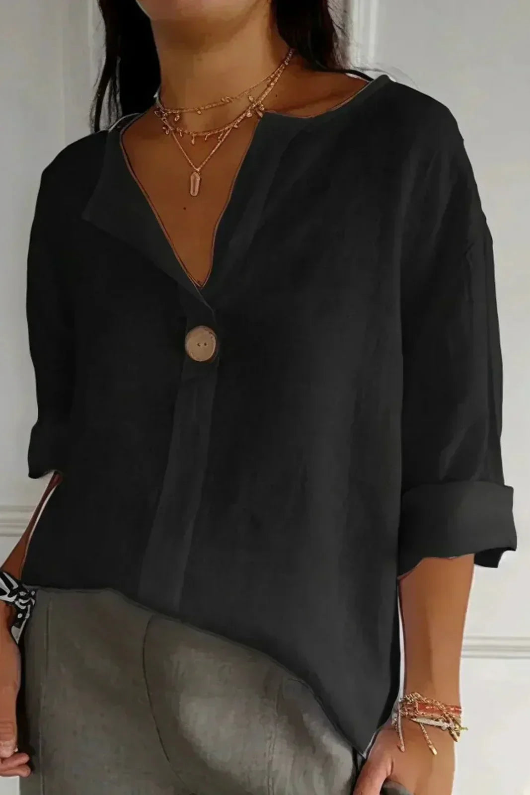 Zamma | Blusa Relajada con Escote en V