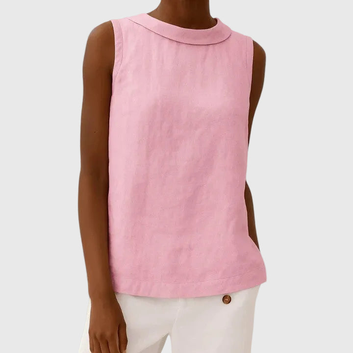 Anastine | Top Elegante con Cuello de Rodillo