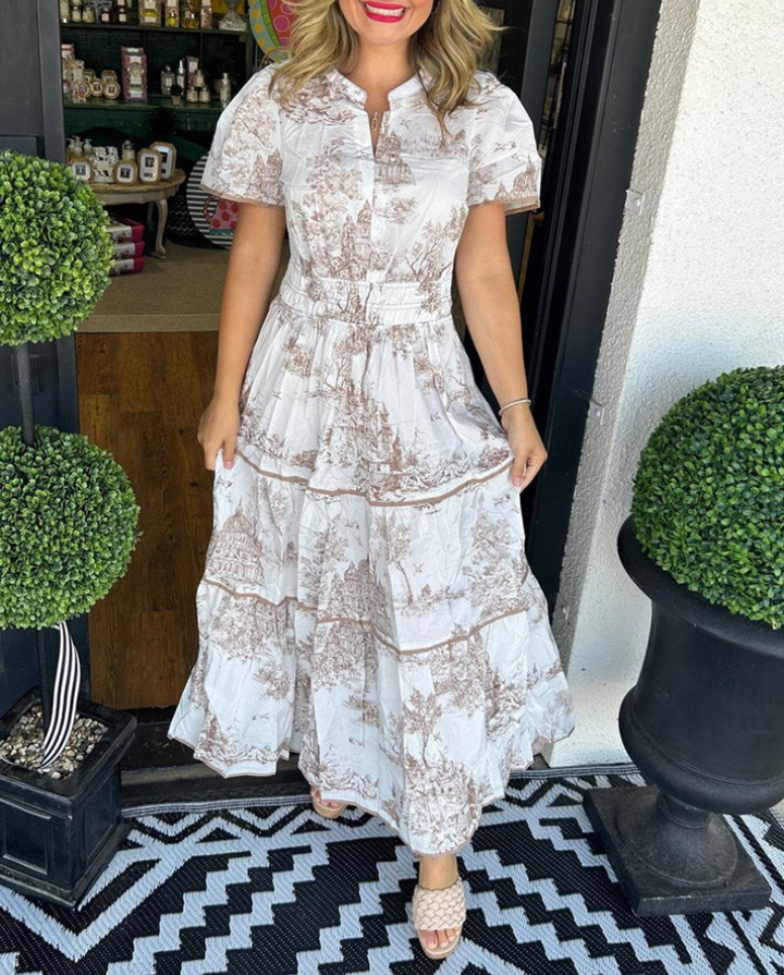 Eliza | Vestido Maxi de Toile Clásico