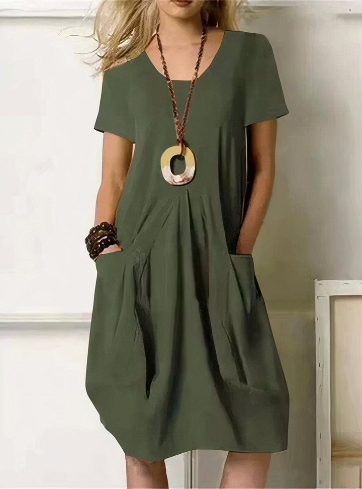 Isabelle | Vestido de Algodón Casual con Bolsillos