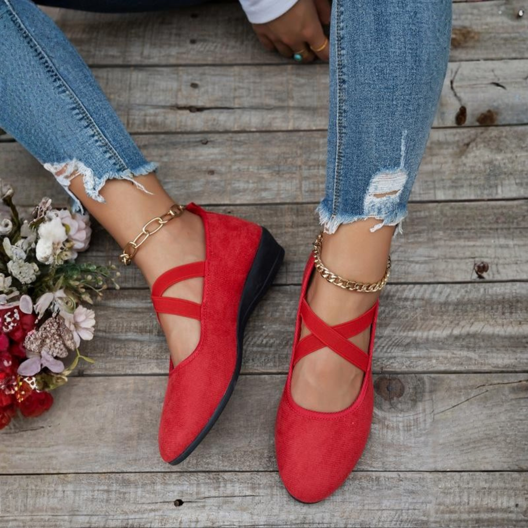 Calerinne | Zapatos de Bailarina con Cuña Cerrada
