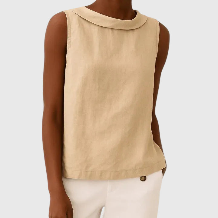 Anastine | Top Elegante con Cuello de Rodillo