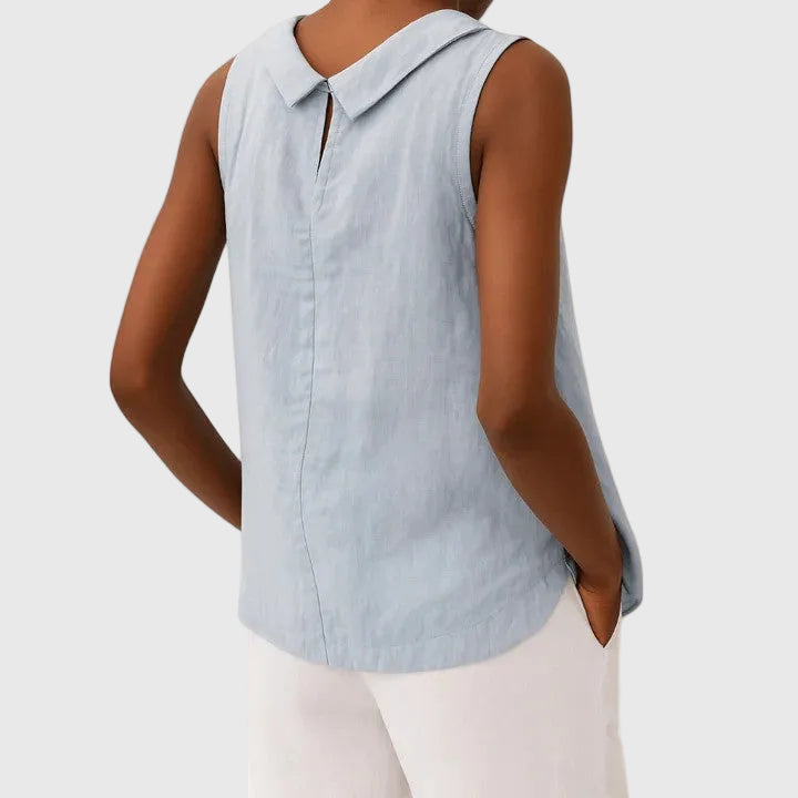 Anastine | Top Elegante con Cuello de Rodillo