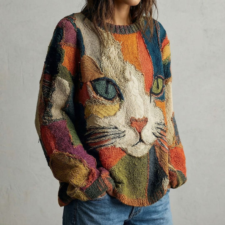Nuria | Suéter Gato Artístico