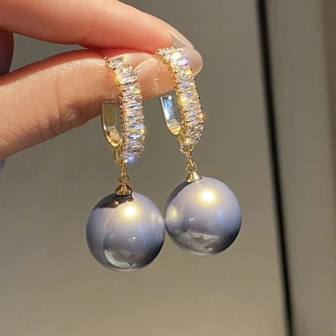 Pendientes Elegantes de Perlas y Circonitas