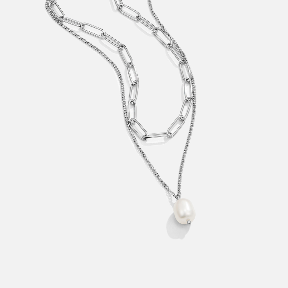 Collar de plata Angela Perlen