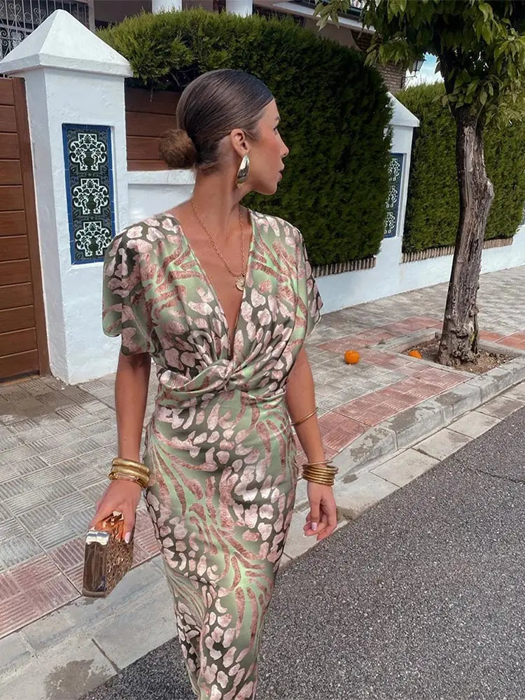 Inés | Vestido midi de cobre