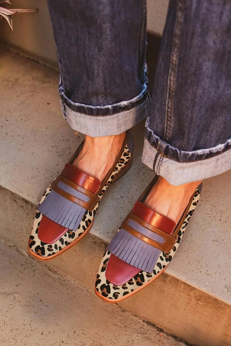 Zelda - Elegante Mocasín de Leopardo