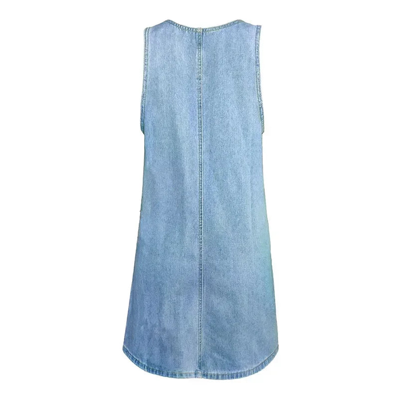 Sofia | Vestido de Verano de Denim Práctico y Ligero