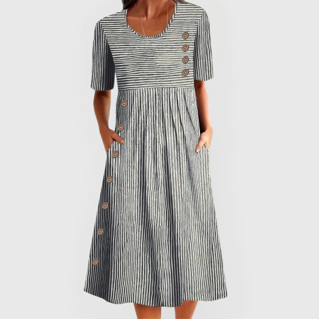 Wanda | Vestido Midi a Rayas