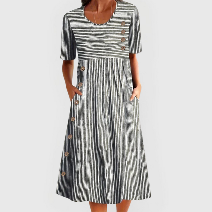 Wanda | Vestido Midi a Rayas