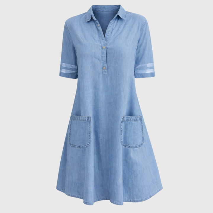 Camille | Vestido mini denim fluido