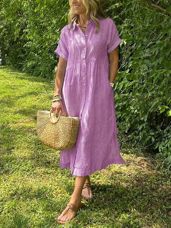 Mia | Vestido a Rayas Elegante