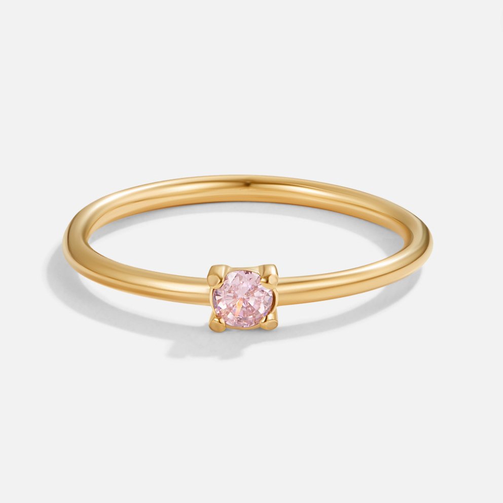 Anillos de oro con piedra de nacimiento