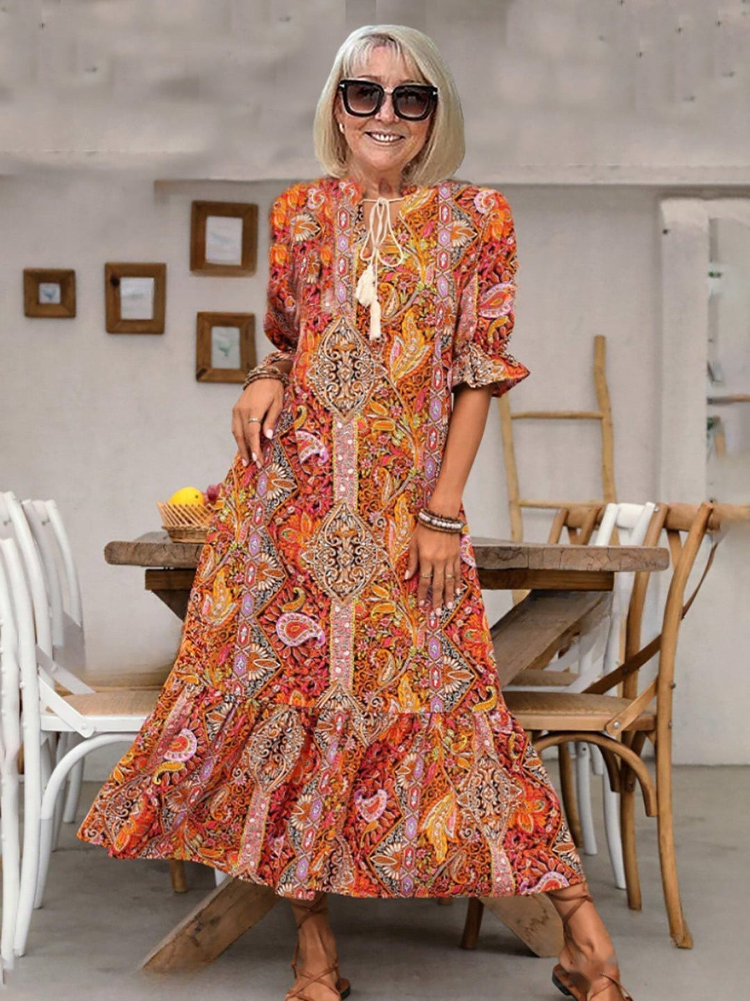 Gene | Vestido Midi Boho Grace