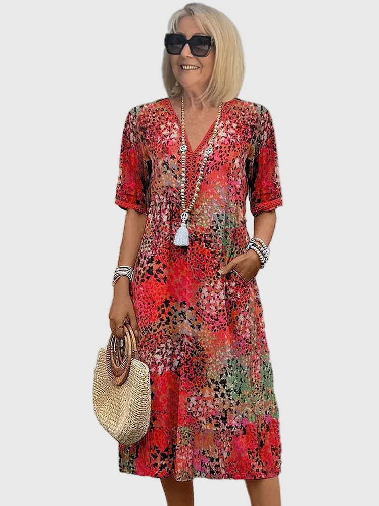 Sofía | Elegante Vestido Midi Floral