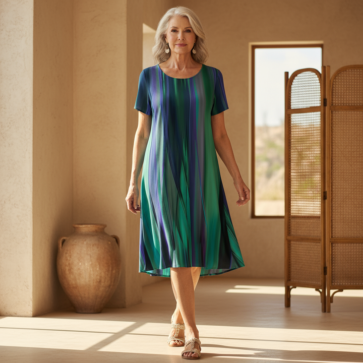 Genna - Vestido Casual Boho de Gradiente