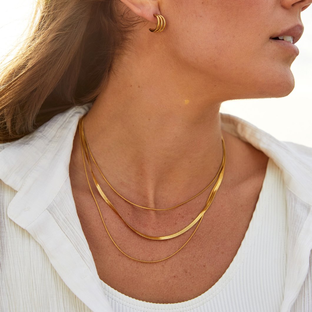 Collar de Oro Multicapa