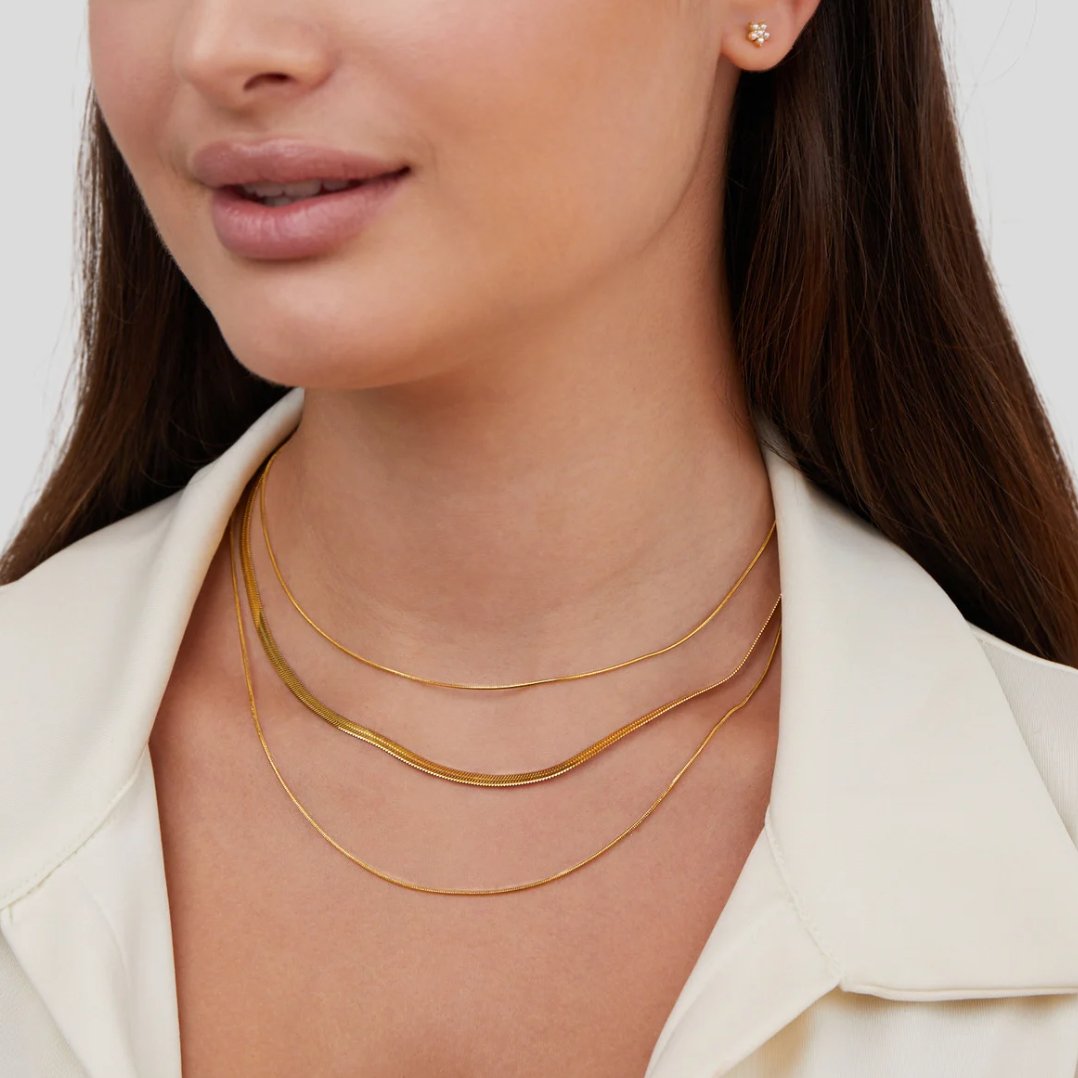 Collar de Oro Multicapa