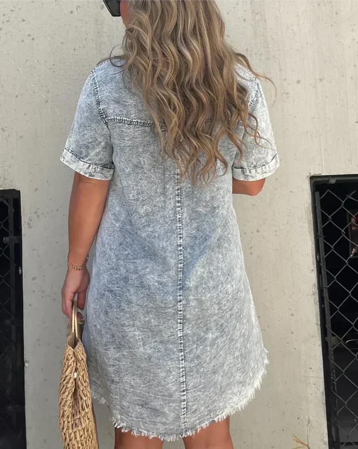 Inès – Vestido Ceñido de Denim