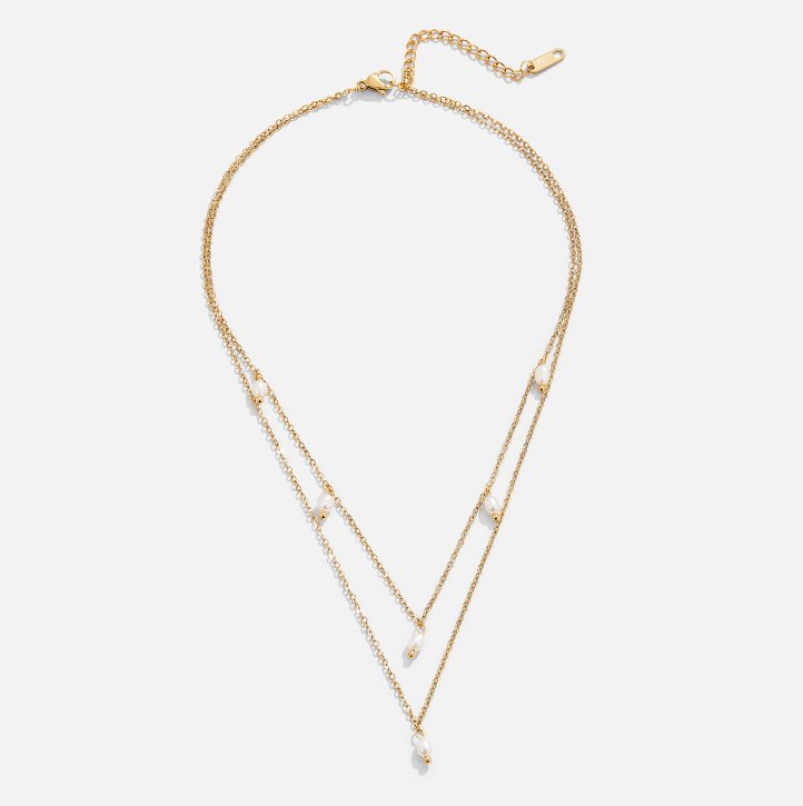 Collar de capas con gotas de perla Kay
