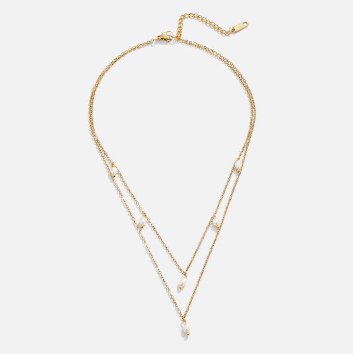 Collar de capas con gotas de perla Kay