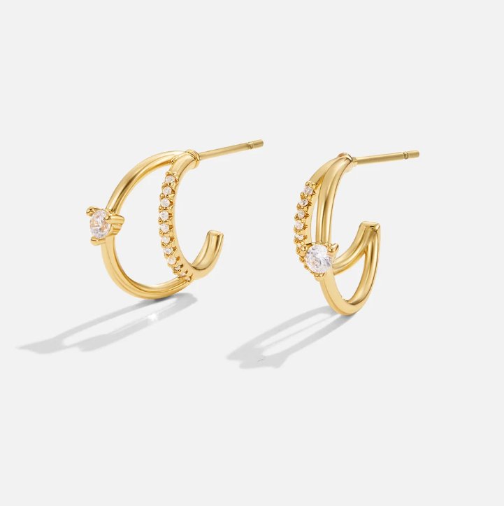 Pendientes de oro con cristal Artie