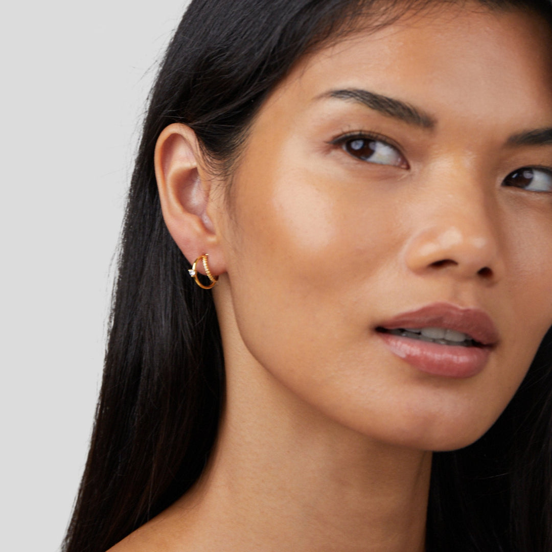 Pendientes de oro con cristal Artie