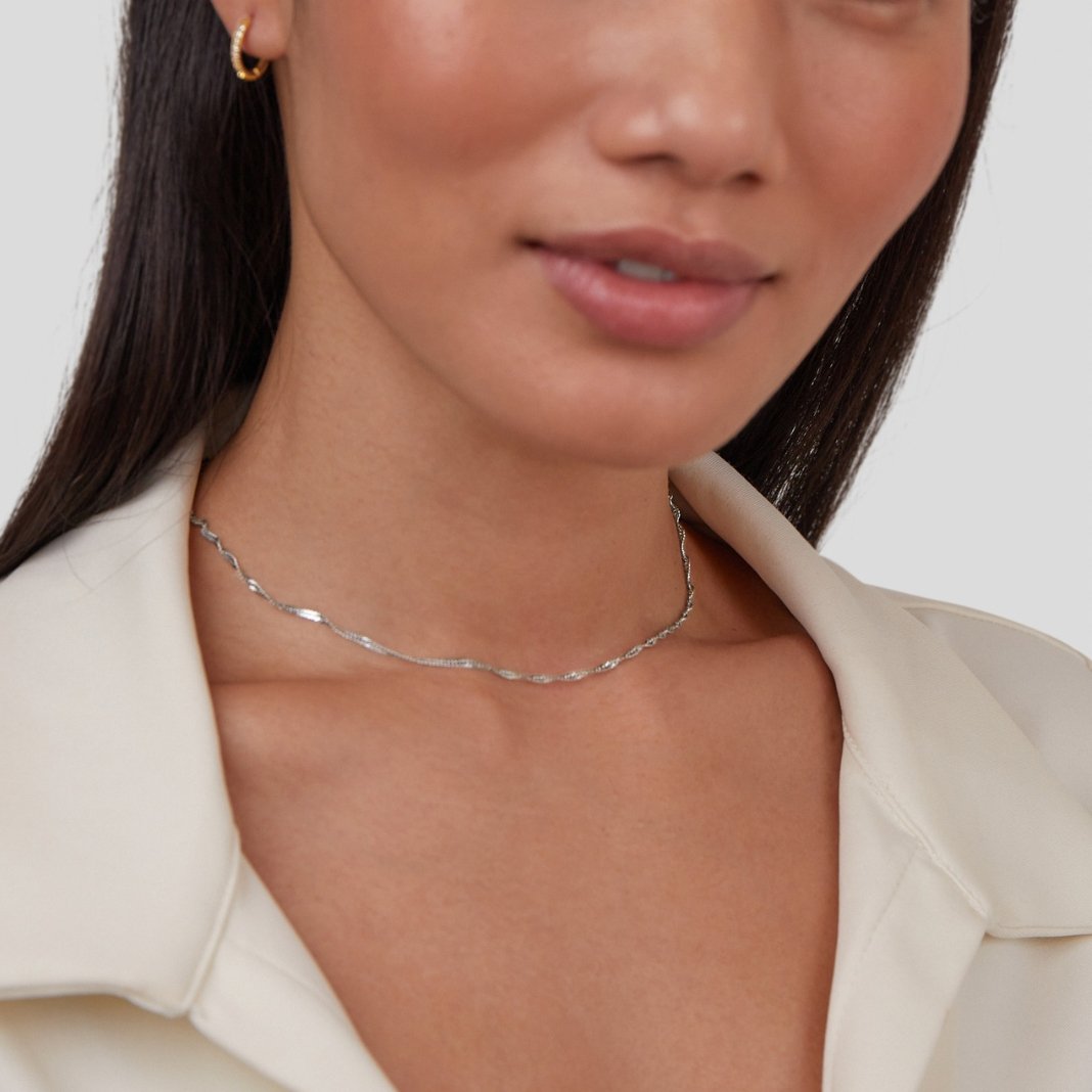 Collar de Cadena Mila Twist Plata