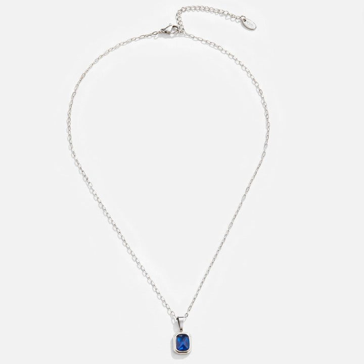 Colgante azul océano con cadena de plata