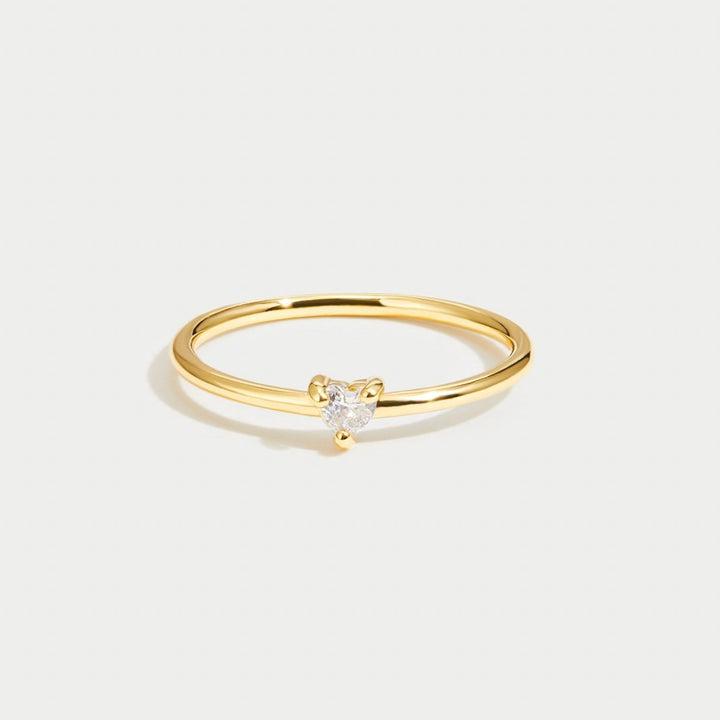 Jimena - Anillo de Corazón de Cristal