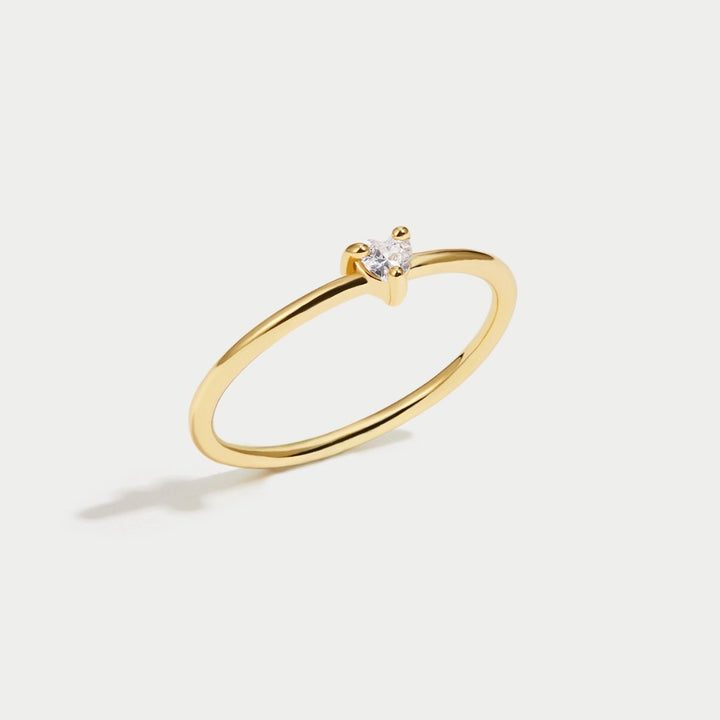 Jimena - Anillo de Corazón de Cristal