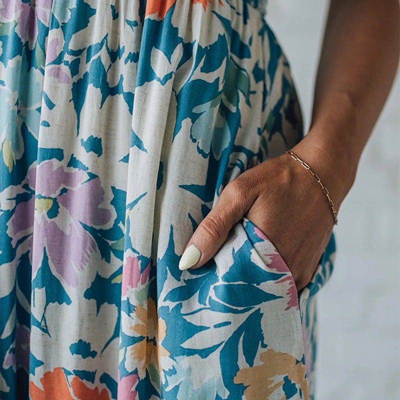 Lucía | Maxi Floral Fruncido