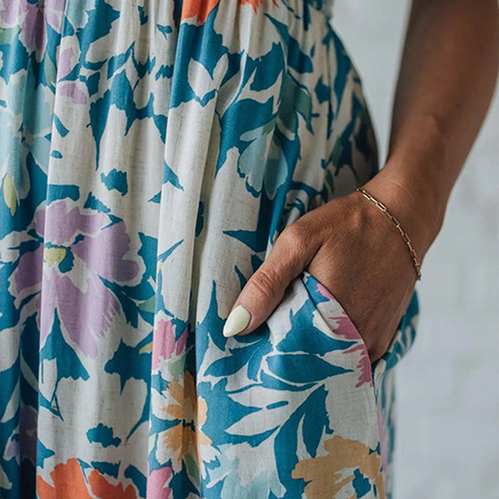 Lucía | Maxi Floral Fruncido